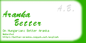 aranka better business card